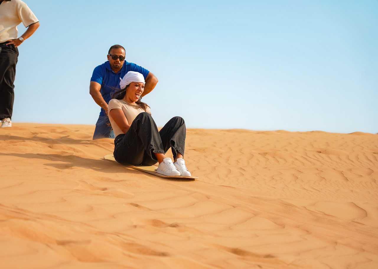Private Evening Desert Safari, Camel Ride, Sandboarding, BBQ Dinner
