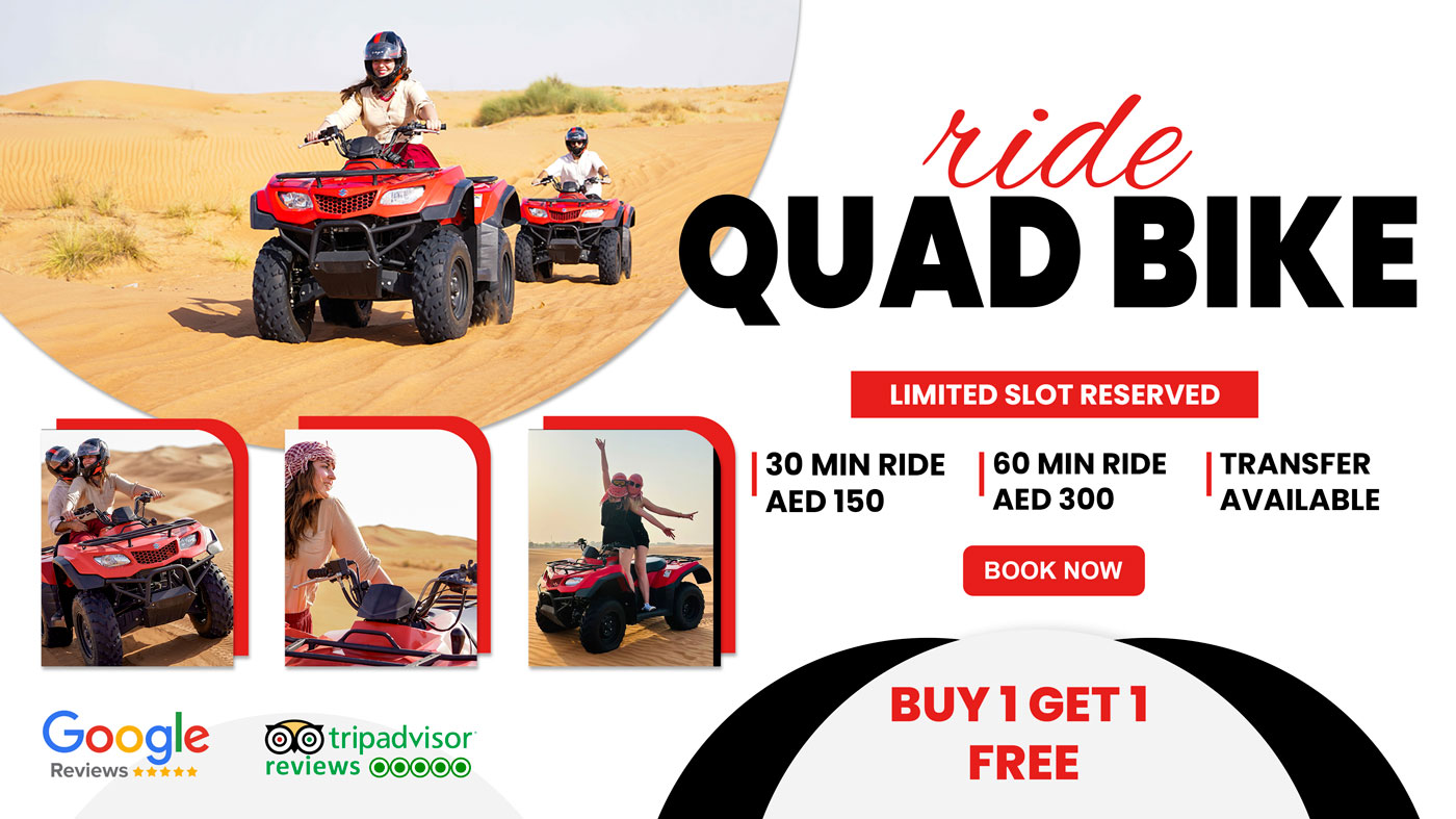 quad bike buy 1 get 1 offer, desert safari